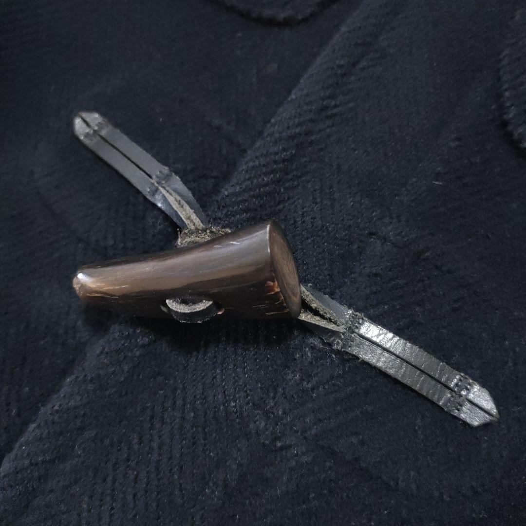 グローバーオール　英国製ダッフルコート　ヘリンボーン　ネイビー　L相当