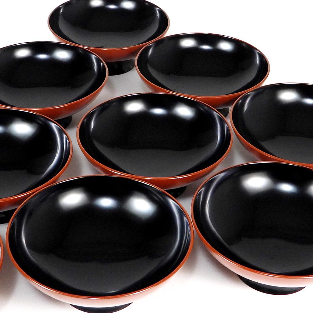 漆器　輪島塗　木製　蒔絵　吸物椀　蓋付椀　汁椀　10客