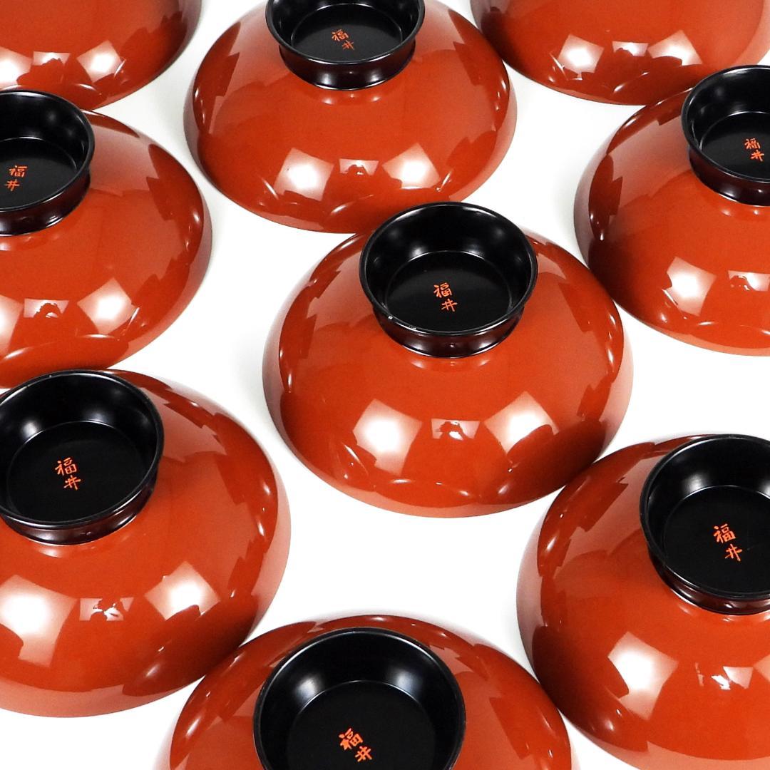 漆器　輪島塗　木製　蒔絵　吸物椀　蓋付椀　汁椀　10客