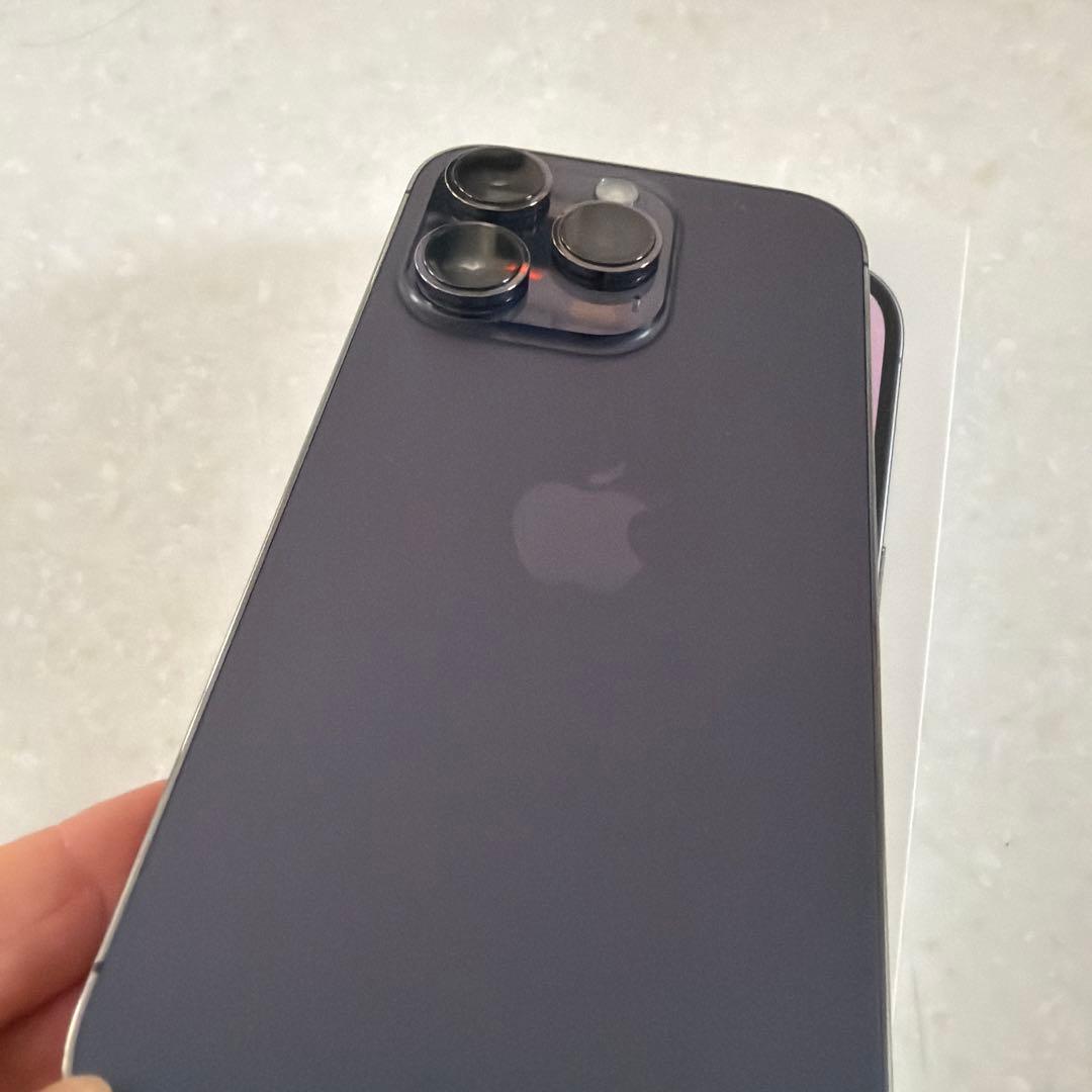 【美品］iPhone14pro Deep Purple 256GB パープル