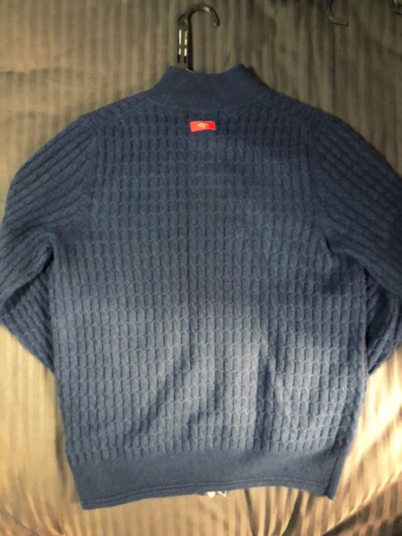 キャロウェイ カシミヤ100% ブルゾンニット