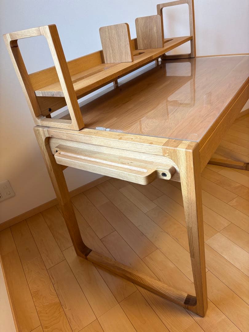 新品アクタス学習机 送料無料 フォピッシュ4点セット オーク無垢デスク11万相当