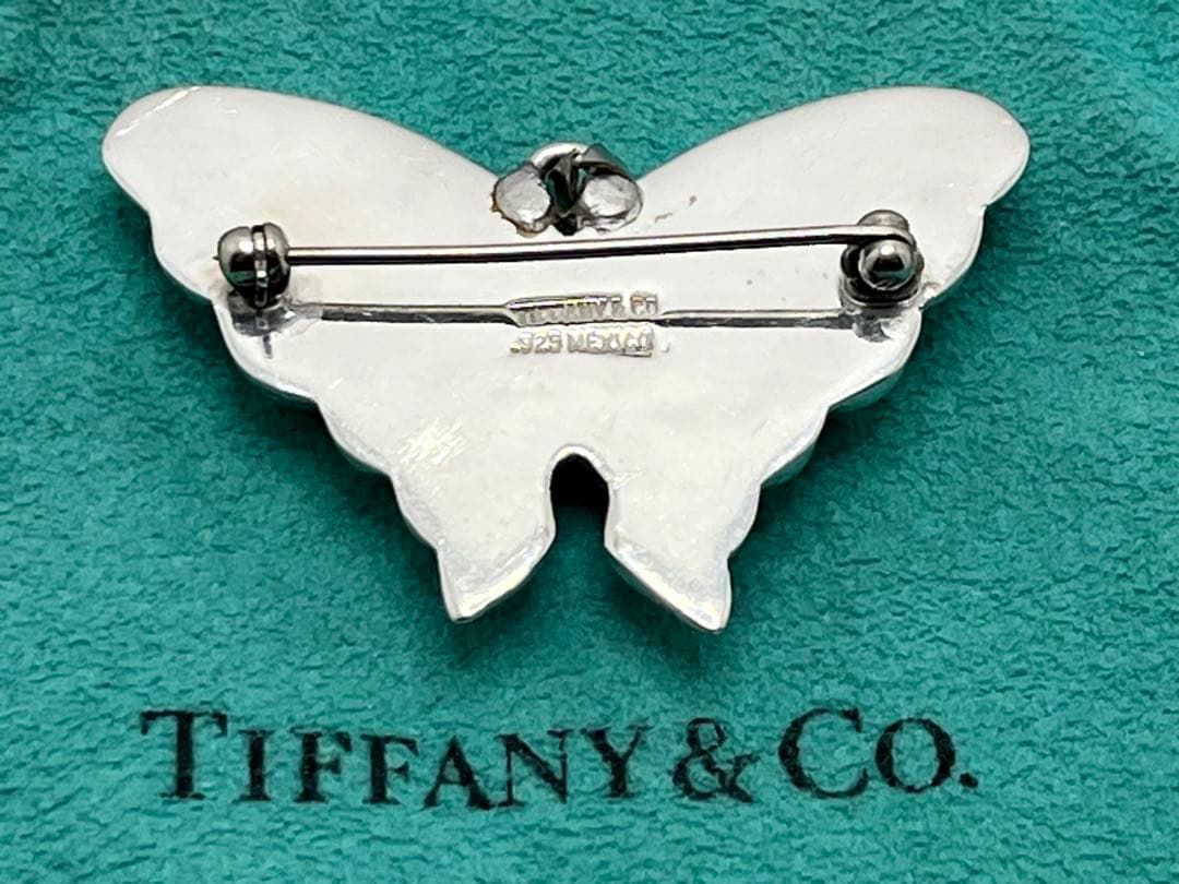 h294 オールド　ティファニー　バタフライ　ブローチ　ネックレストップ　925