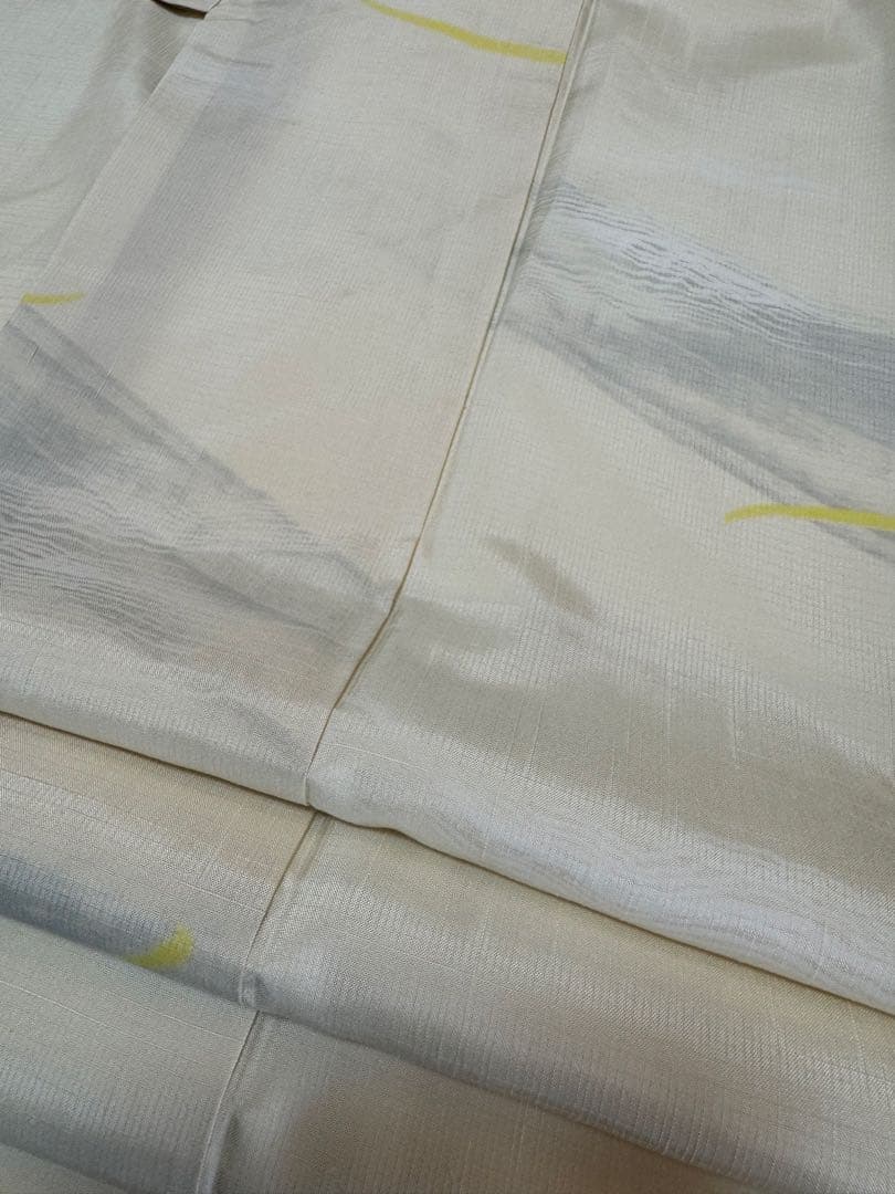 【銘品新品】旭日小綬章勲章「迫田龍鳳氏作」本場結城紬 オフホワイト色 トール寸