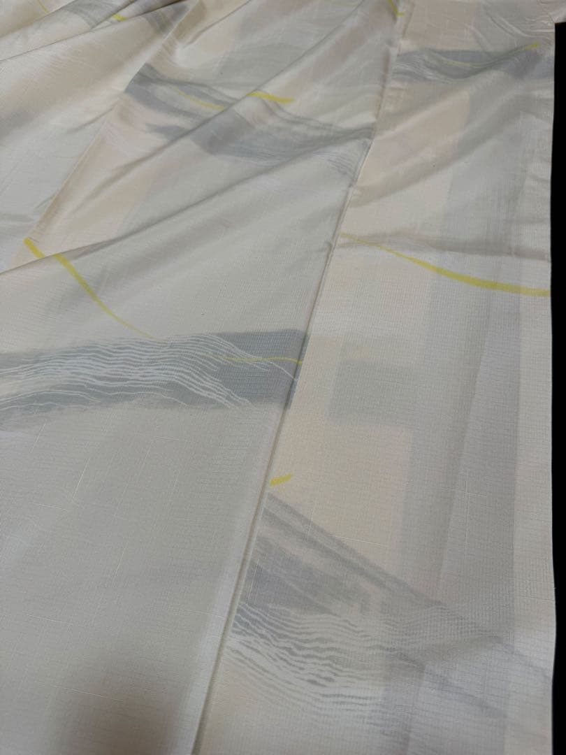 【銘品新品】旭日小綬章勲章「迫田龍鳳氏作」本場結城紬 オフホワイト色 トール寸