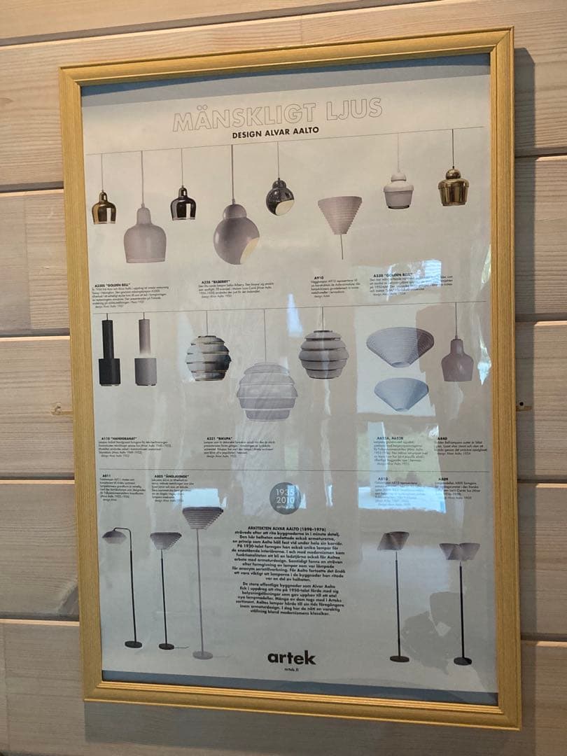 新春企画アルテックアアルトポスター 照明フィンランド語使用額装付き