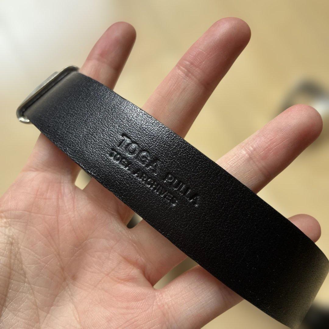 TOGA PULLA ブラックレザーベルト