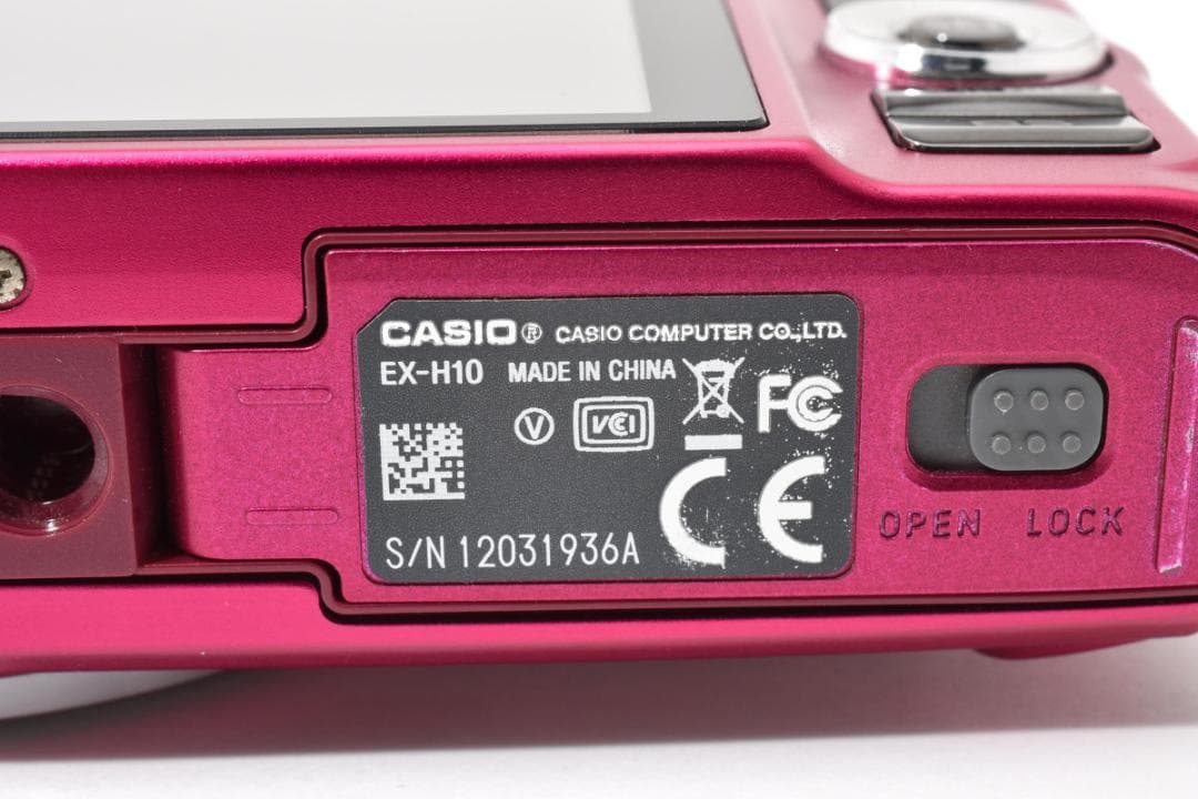 美品 カシオ　CASIO EXILIM EX-H10 ピンク ＃A325
