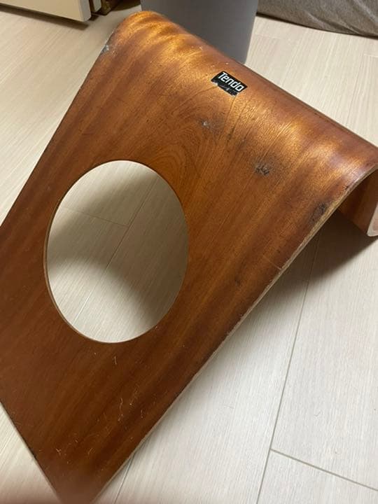 【ヒビ有】　天童木工　座椅子　2個