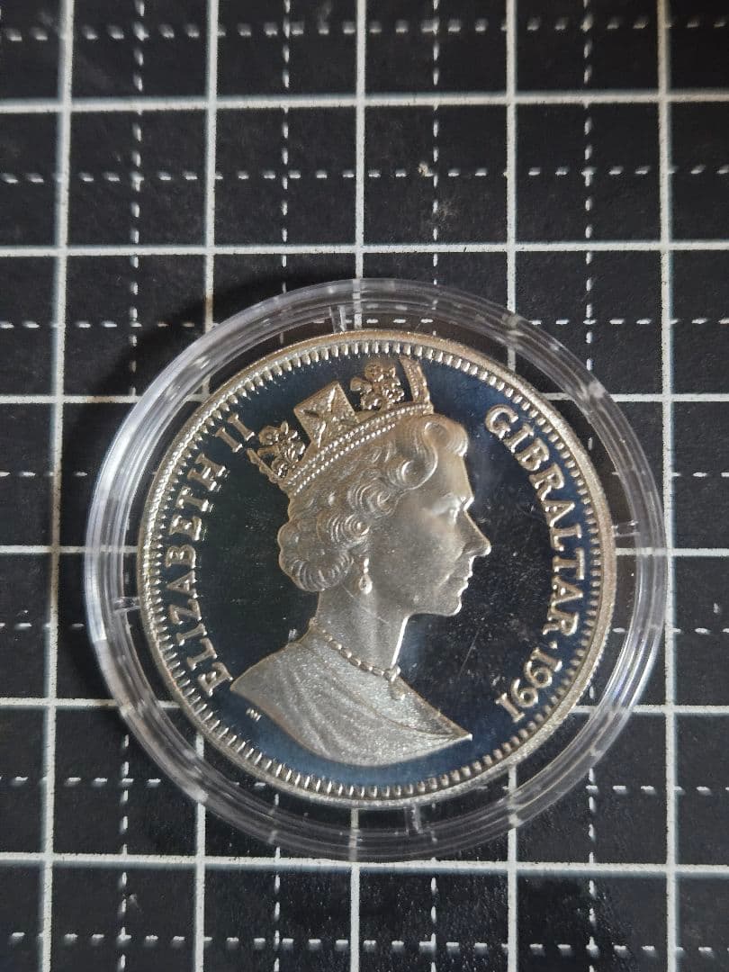 ジブラルタル 10ポンド 1991年 10g 品位925 プルーフ イギリス