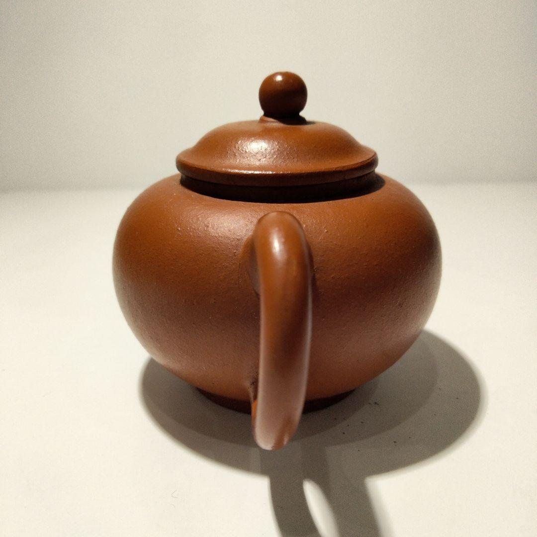 M156-5 逸公 朱泥 急須 茶注 煎茶 紫砂朱泥壷 朱泥急須　時代古作　D