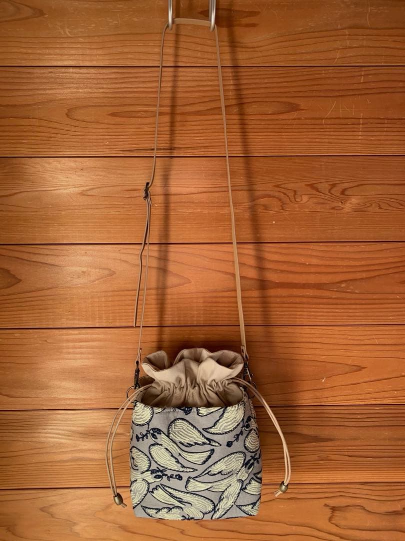 【新品✨】ミナペルホネンfollowing day あおり巾着バッグ