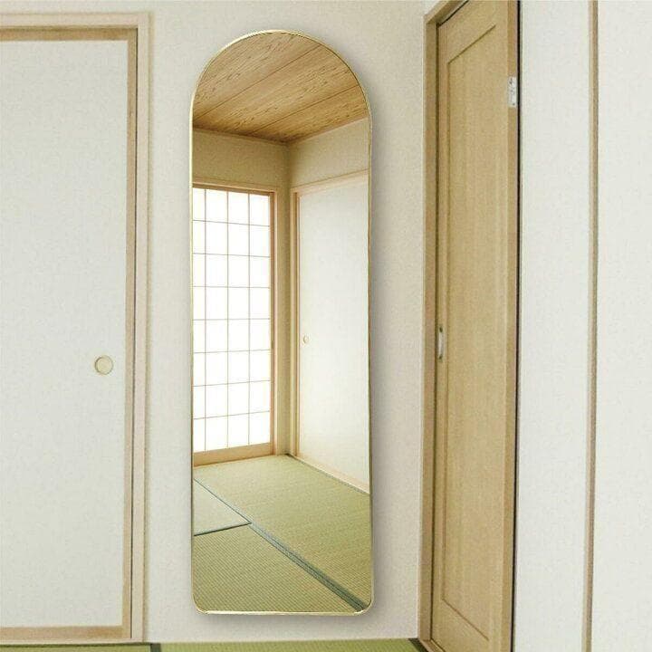 スタンドミラー 鏡 全身 鏡 壁掛け 姿見鏡 全身鏡 アーチ形 大型 973-5