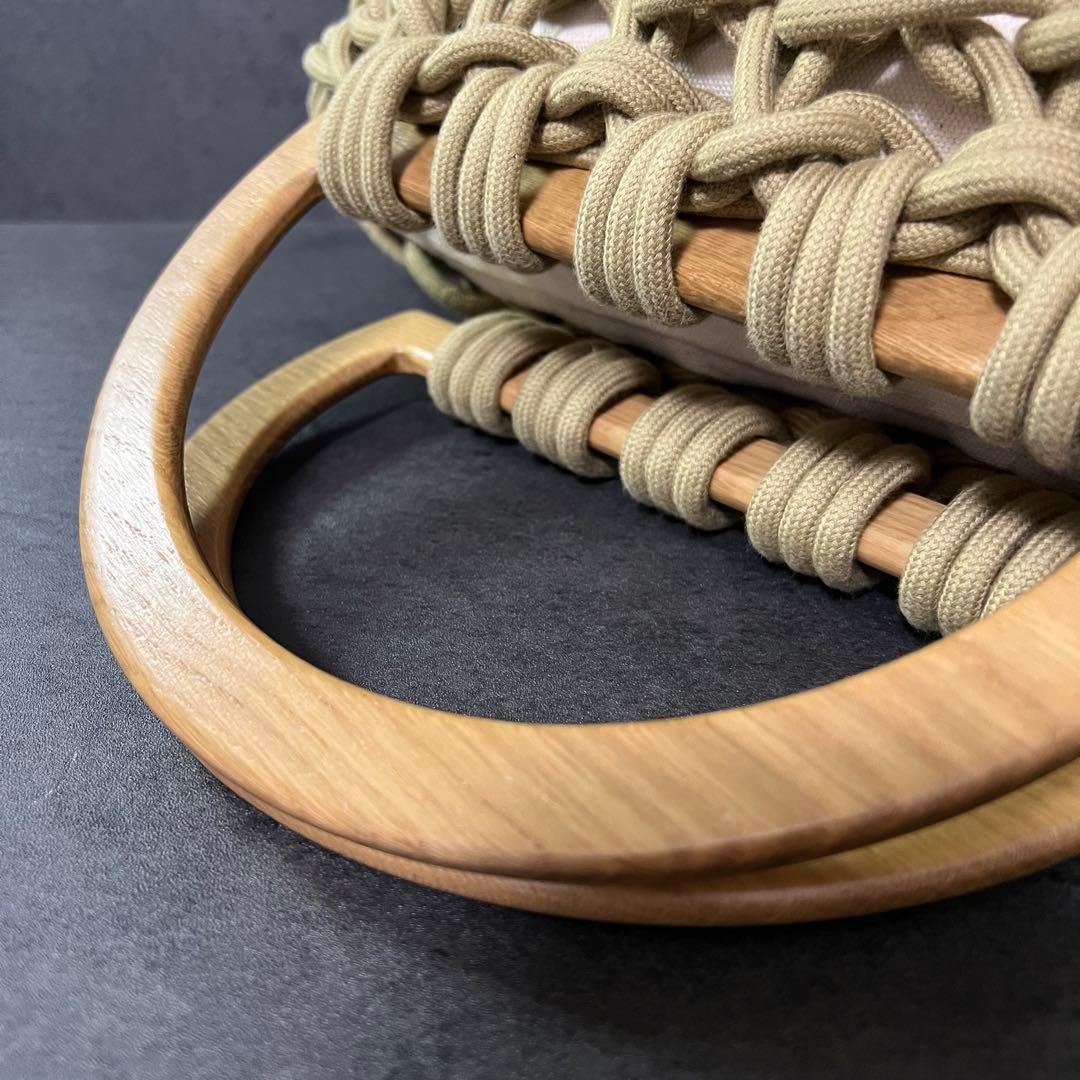 【美品】ALIENINA アリエニーナ MARGOTバッグ　ハンドバッグ　ウッド