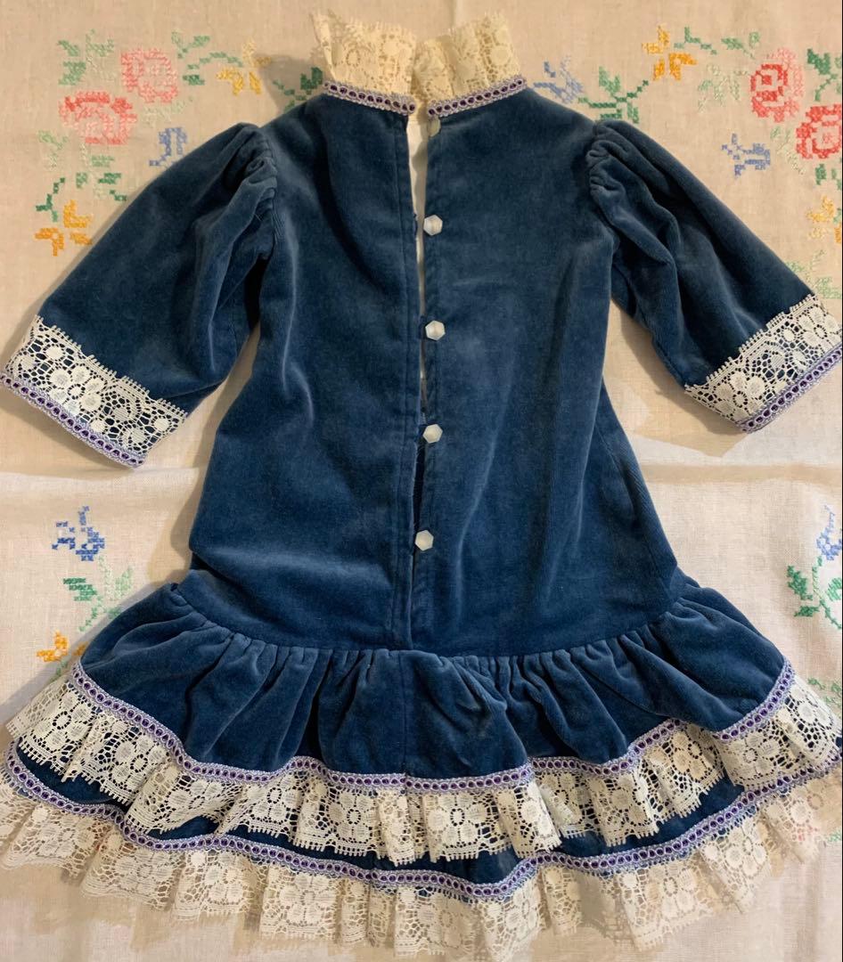 アンティークビスクドールドレスとボネ２点セット⑥