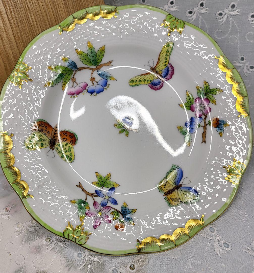 美品✨ヘレンド ヴィクトリアブーケ サラダ デザート プレート17 皿 花蝶③