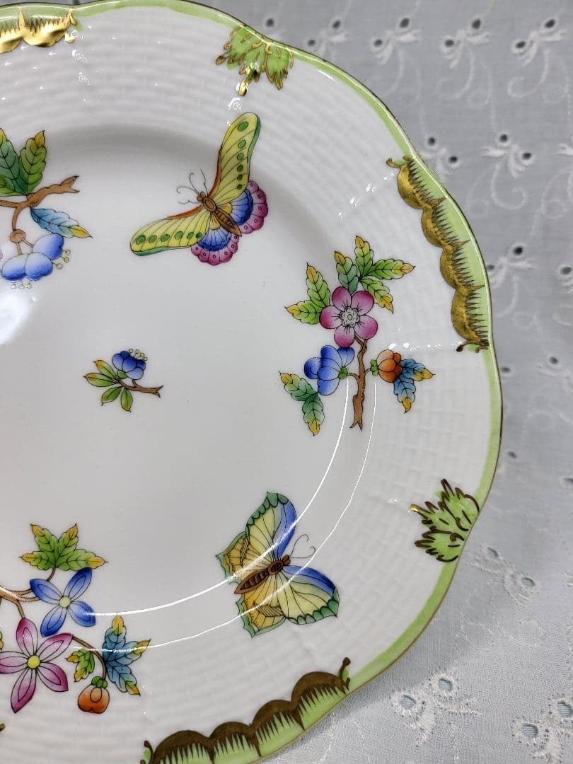 美品✨ヘレンド ヴィクトリアブーケ サラダ デザート プレート17 皿 花蝶③