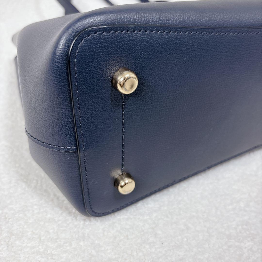 【未使用級】COACH レザートートバッグ　アベニュー　ダブルフェイス　ネイビー