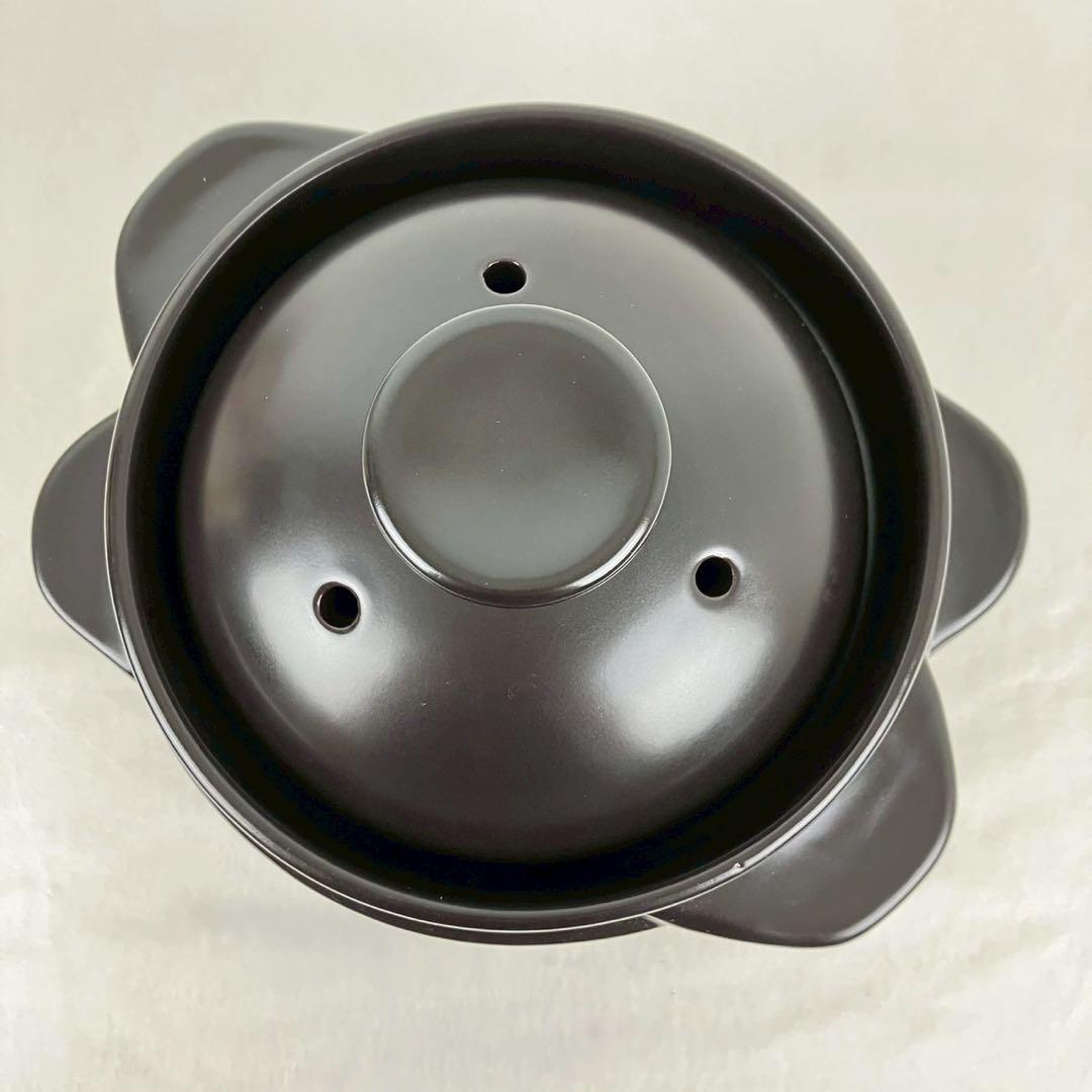 クリヤマ 黒樂 かまどご飯釜（大） 1〜4号 蓄熱炊き 土鍋圧釜 WA-100