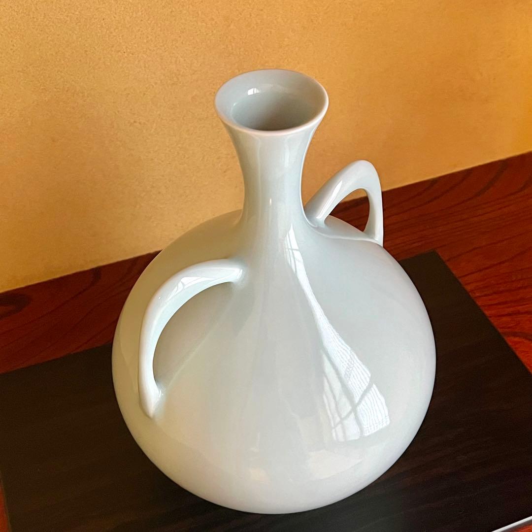 九谷焼 白磁 堂前忠正 作家もの 壺 つぼ 共箱 共布