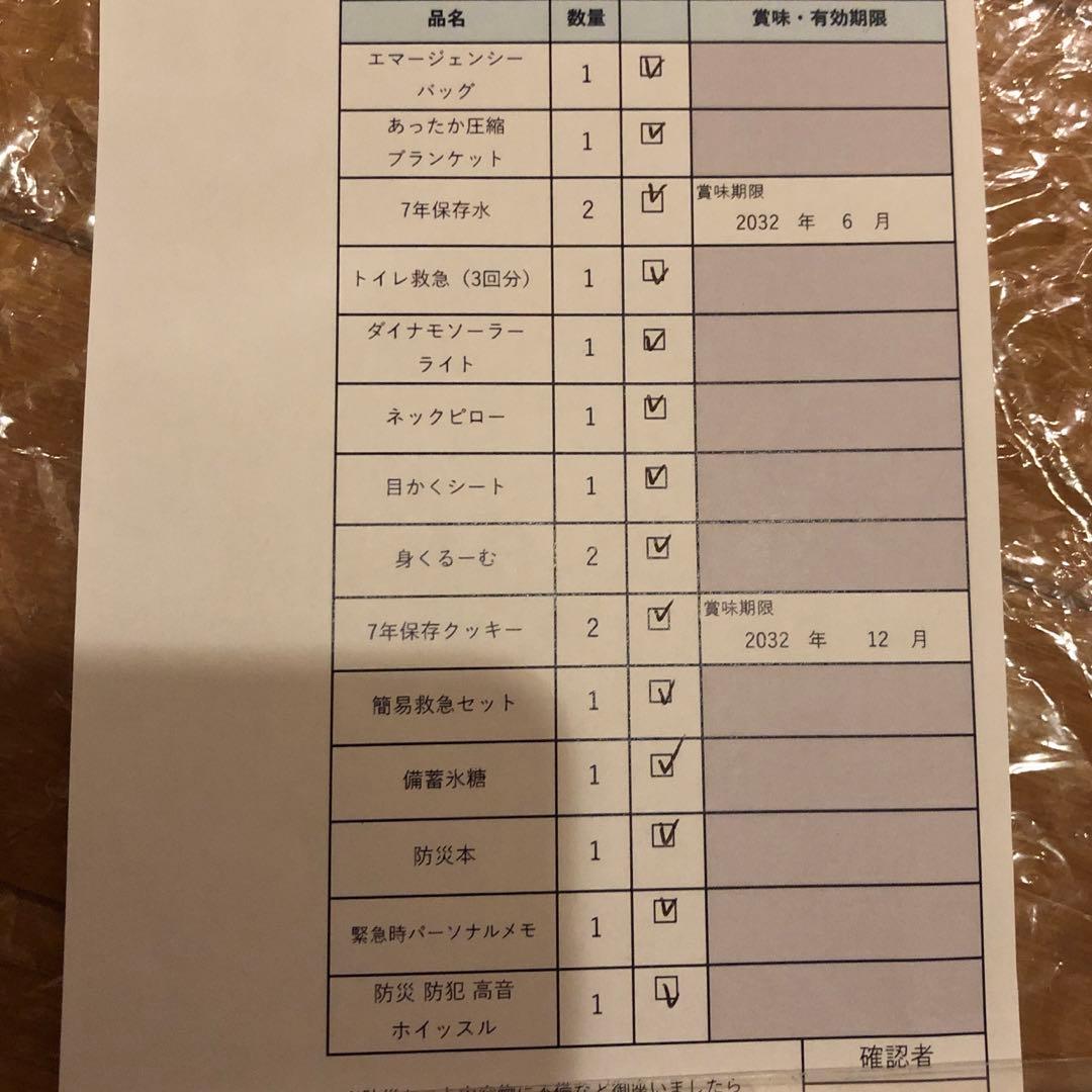 特別価格！防災対策☆防災セット☆車載用