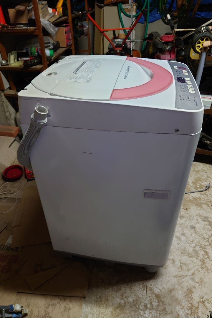 【良品】SHARP 縦型洗濯機 6kg 穴なし洗濯槽 北陸のみ送料無料