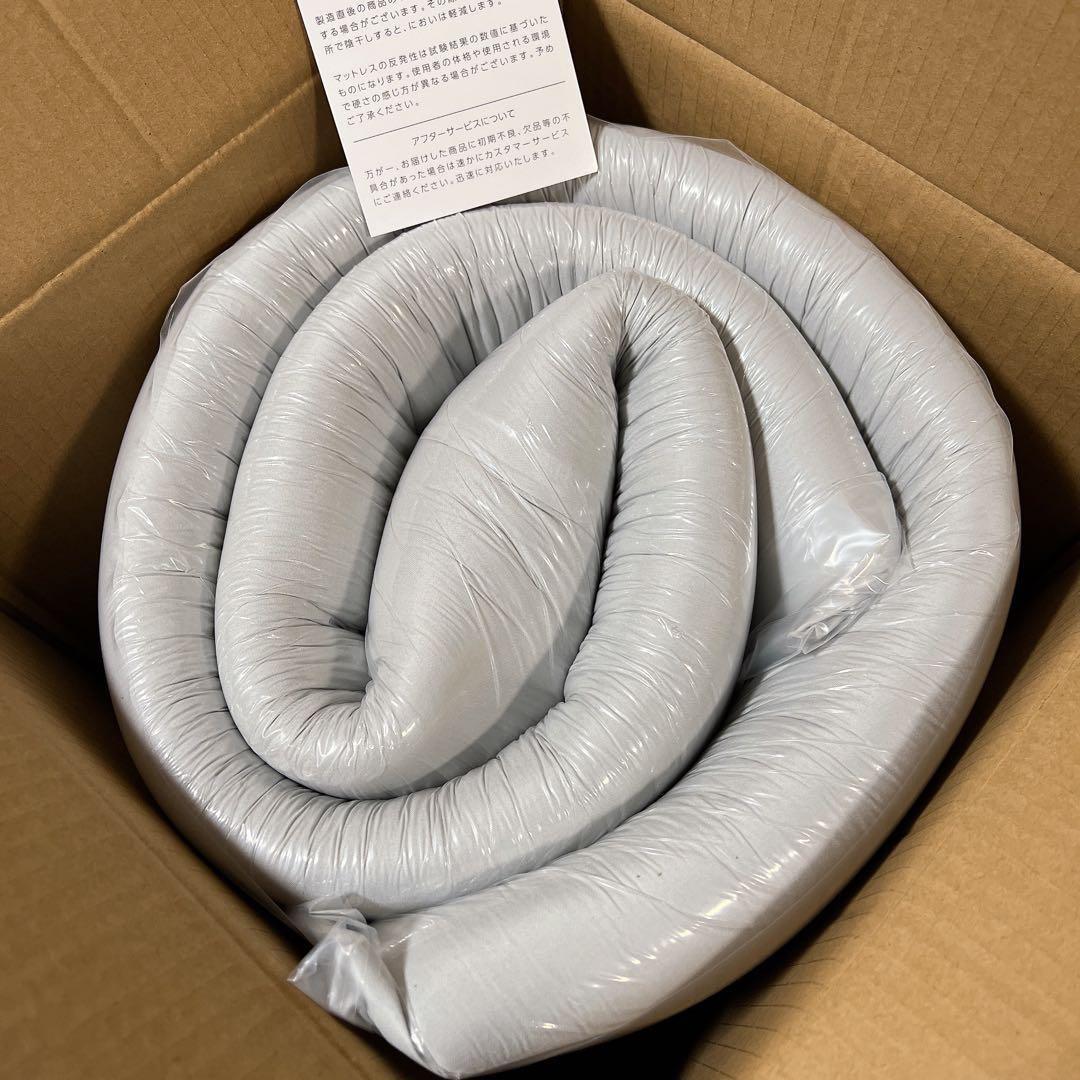 極厚10cm 高反発マットレス シングル 三つ折り 洗えるカバー 敷布団 グレー