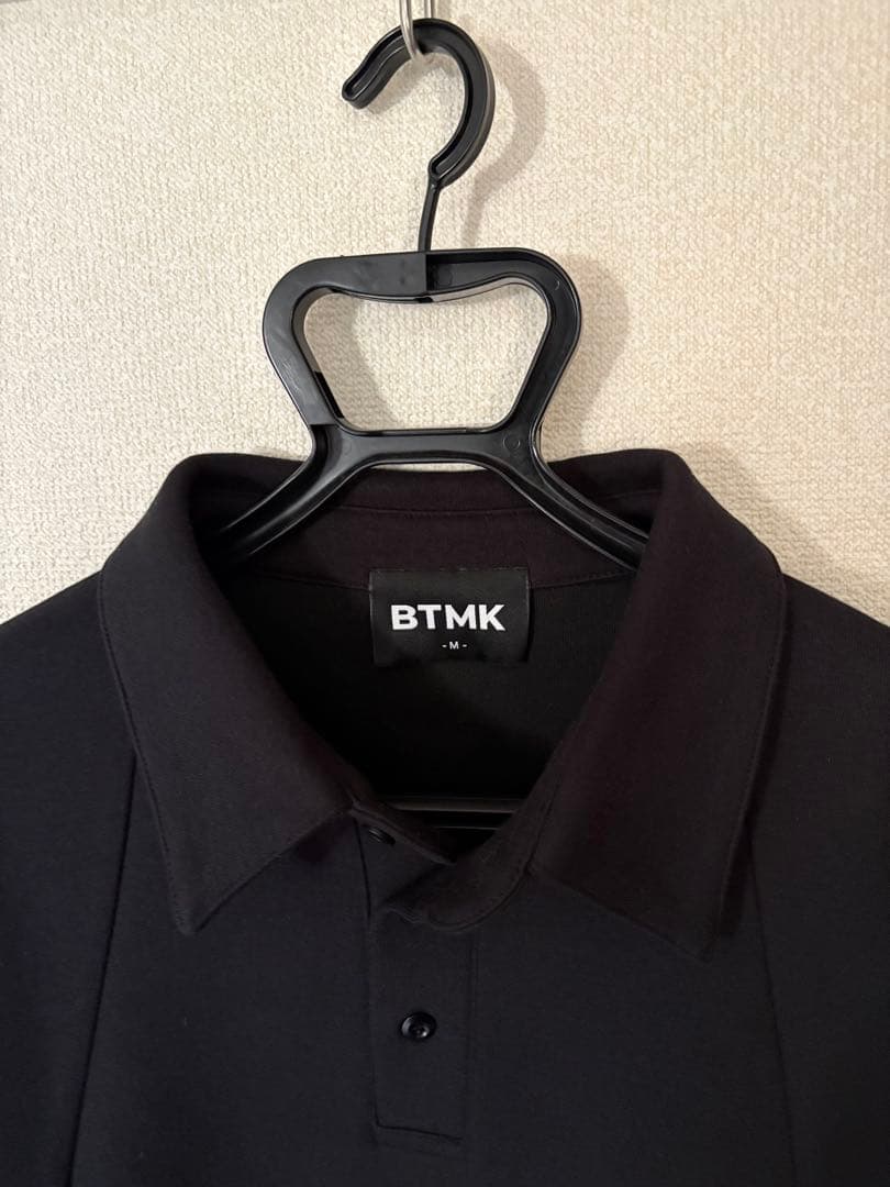 BTMK 黒 長袖ポロシャツ