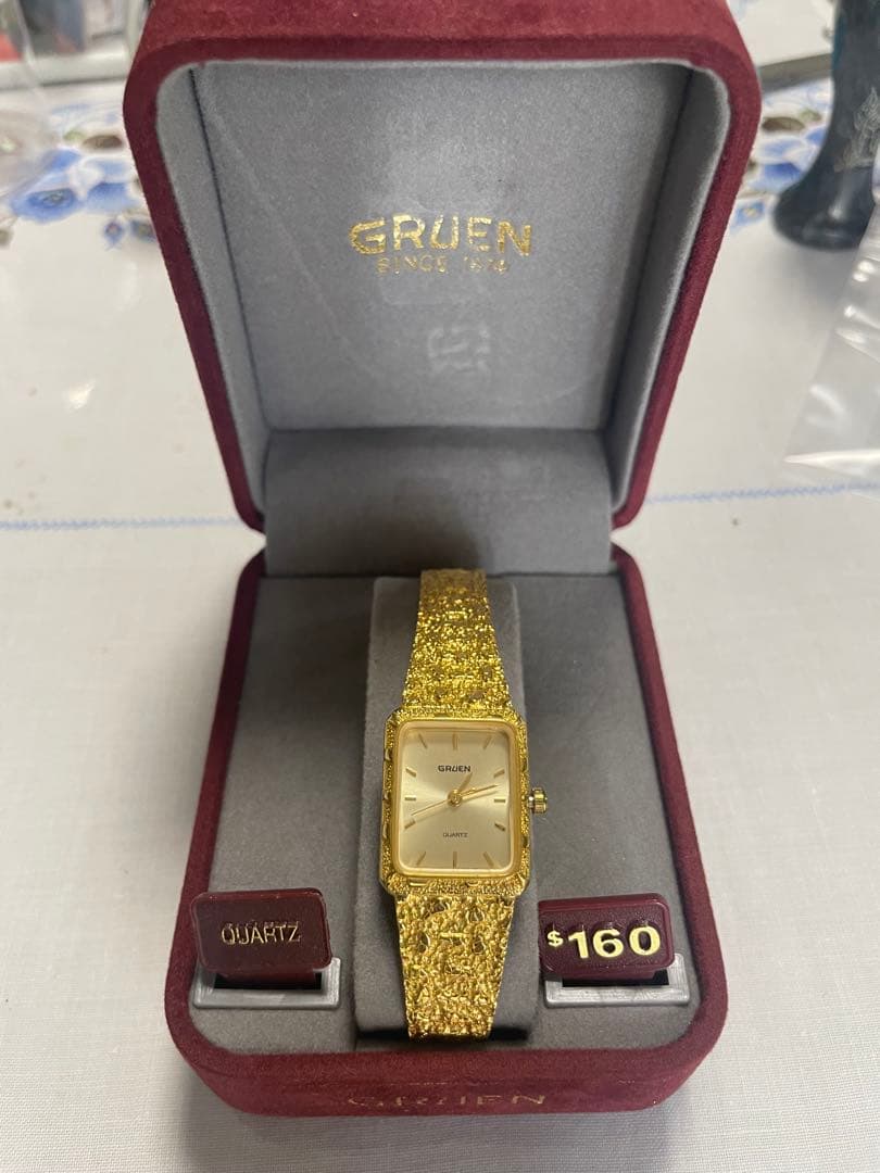 GRUEN ゴールド クォーツ時計