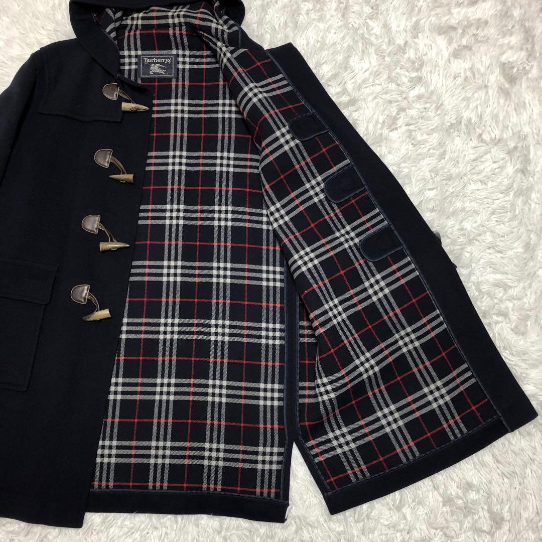 バーバリーズ　ダッフルコート　カシミヤ　ネイビー