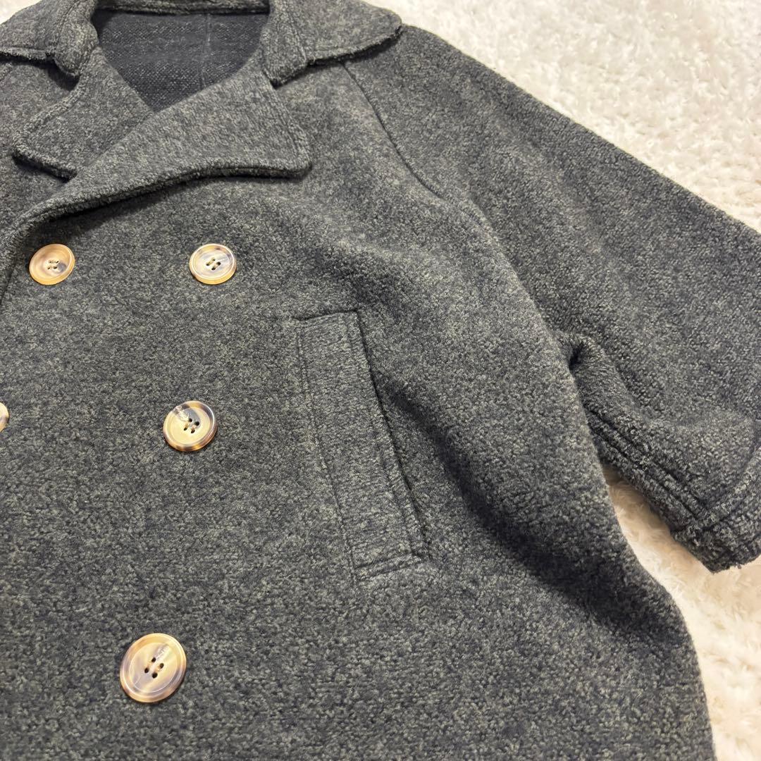Y's ウール ダブルブレストピーコート サイズ2 ヨウジヤマモト 日本製大きめ