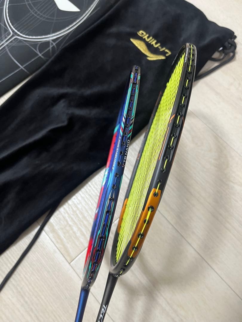未使用！渡辺勇大使用モデル！LI-NING 9000C等バトミントンラケット２点
