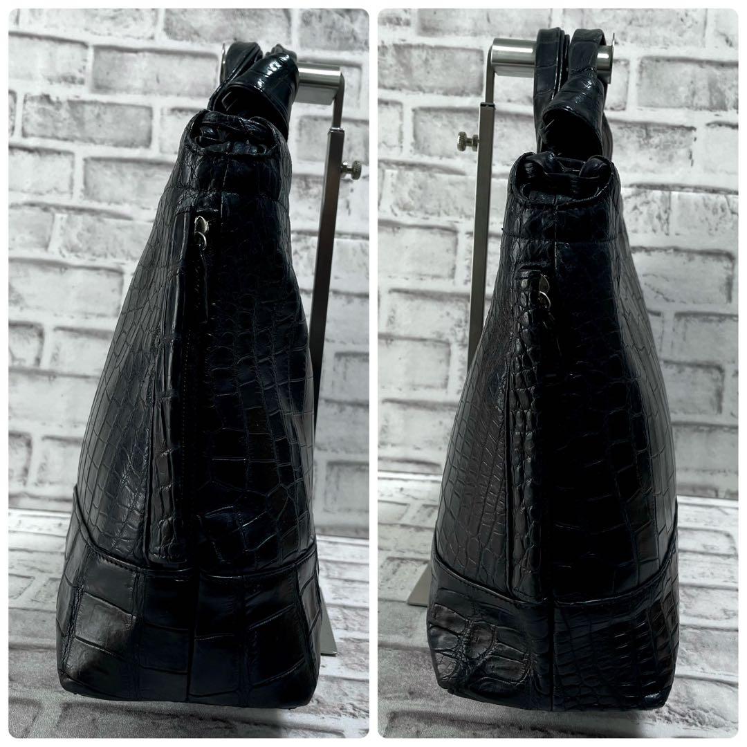 美品✨JRA　高級マットクロコ　ビジネスバッグ　A4収納可　通勤　出張　黒