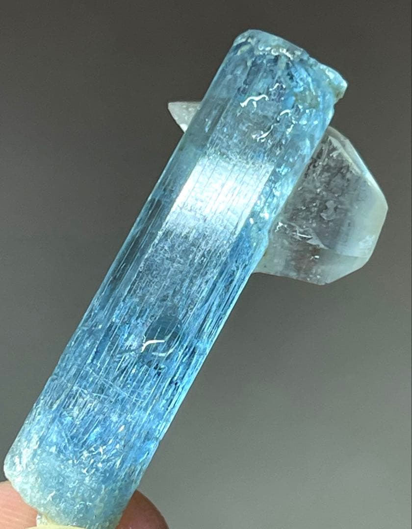 【希少・大結晶】アクアマリン 共生 スモーキークォーツ 原石 15.45 ct