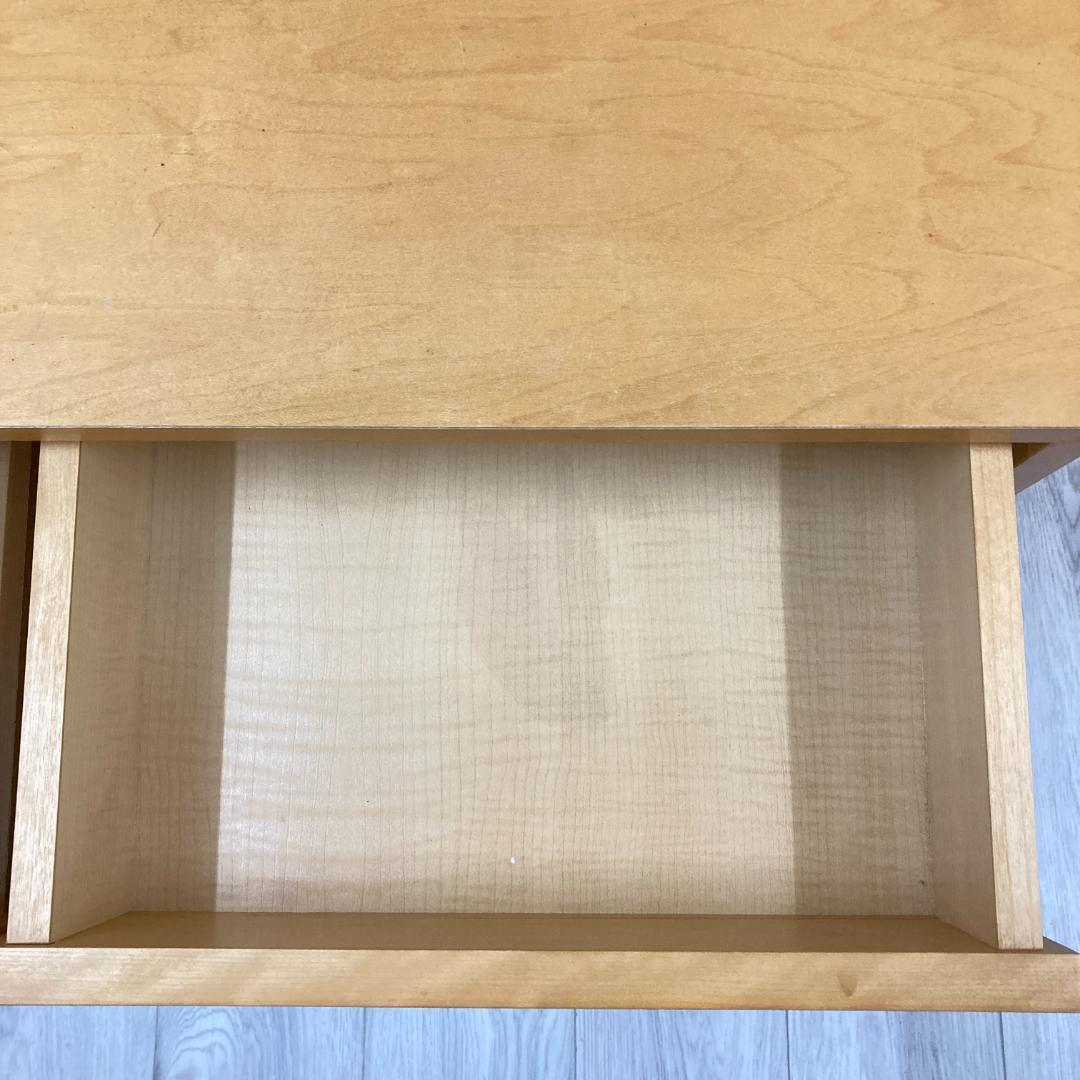 無印良品　デスク　机　引き出し付　メープル