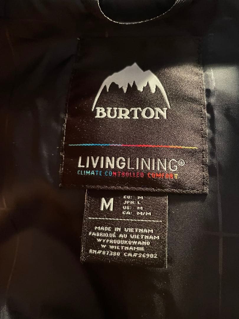 Burton スノーボードウェア M 黒/ベージュ