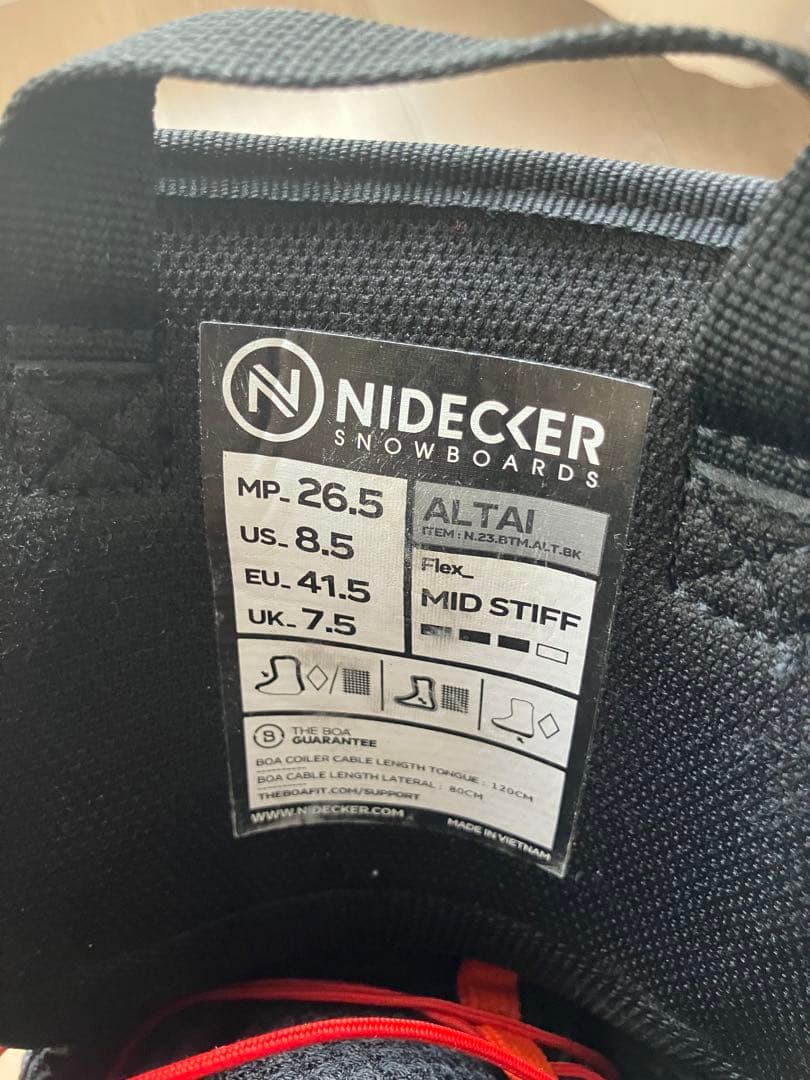 NIDECKER スノーボード ブーツ ダイヤル式