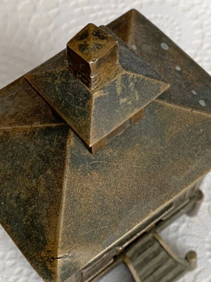 真鍮製貯金箱 1920年代 銀行ノベルティー フランス