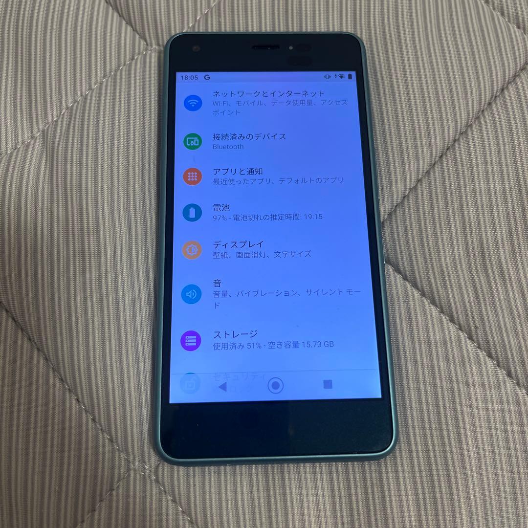 Android スマートフォン 本体 青