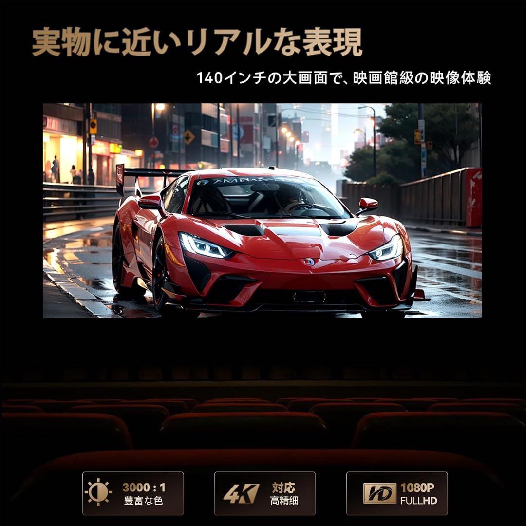 Wanbo X5 Pro　プロジェクター　4K　短距離　静音　オート　補正　5G
