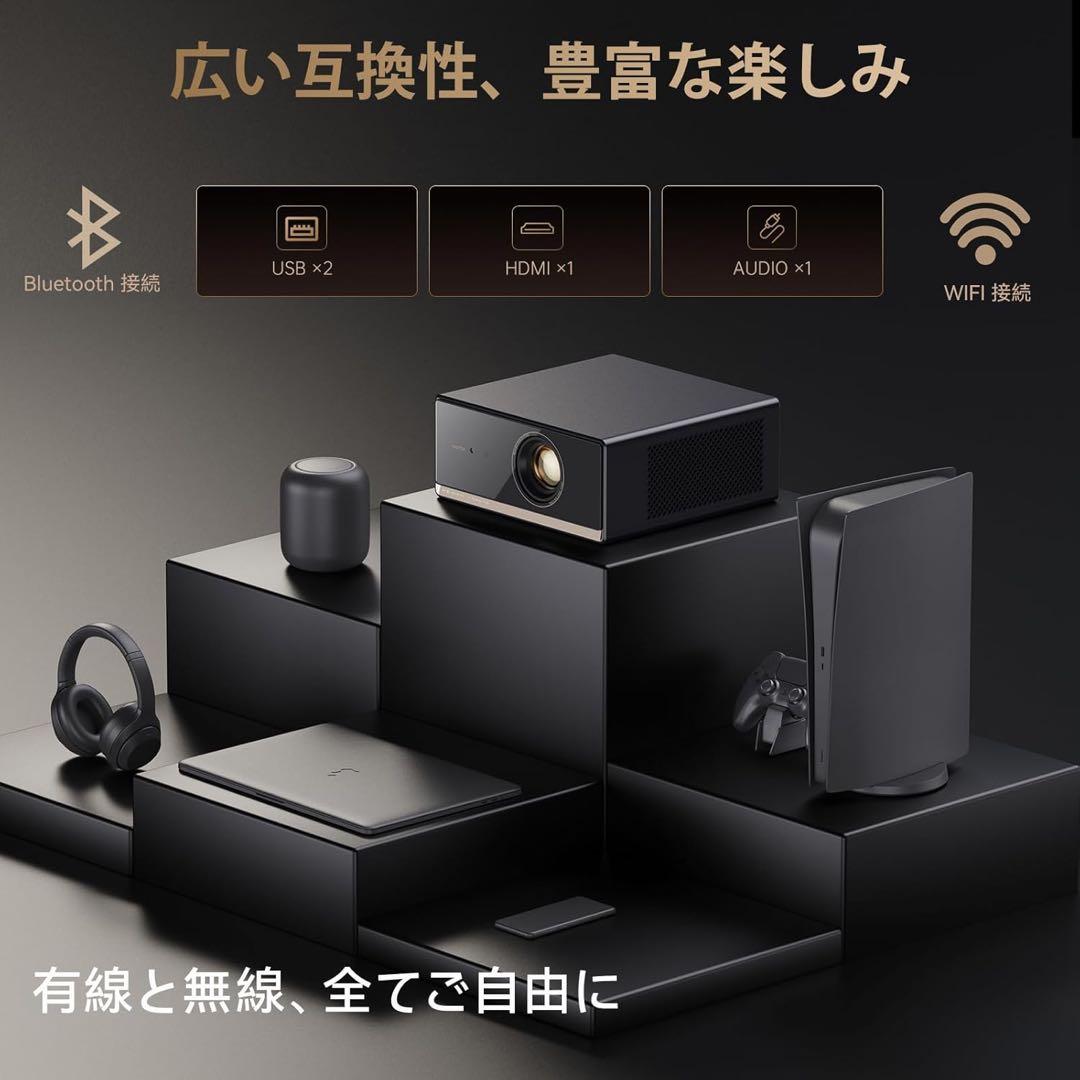 Wanbo X5 Pro　プロジェクター　4K　短距離　静音　オート　補正　5G