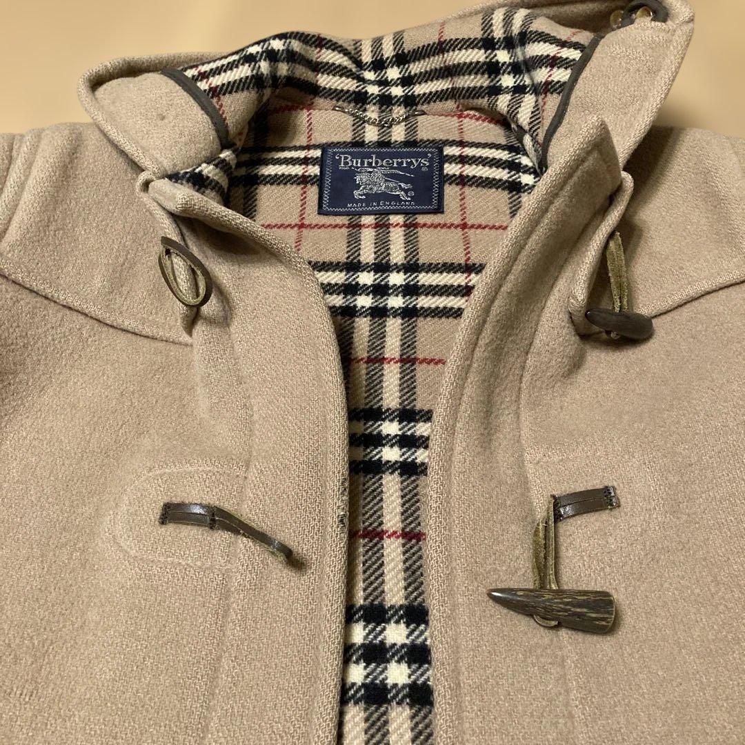 【コッペ&パティ】【美品】バーバリー　英国製　ダッフルコート　ノバチェック