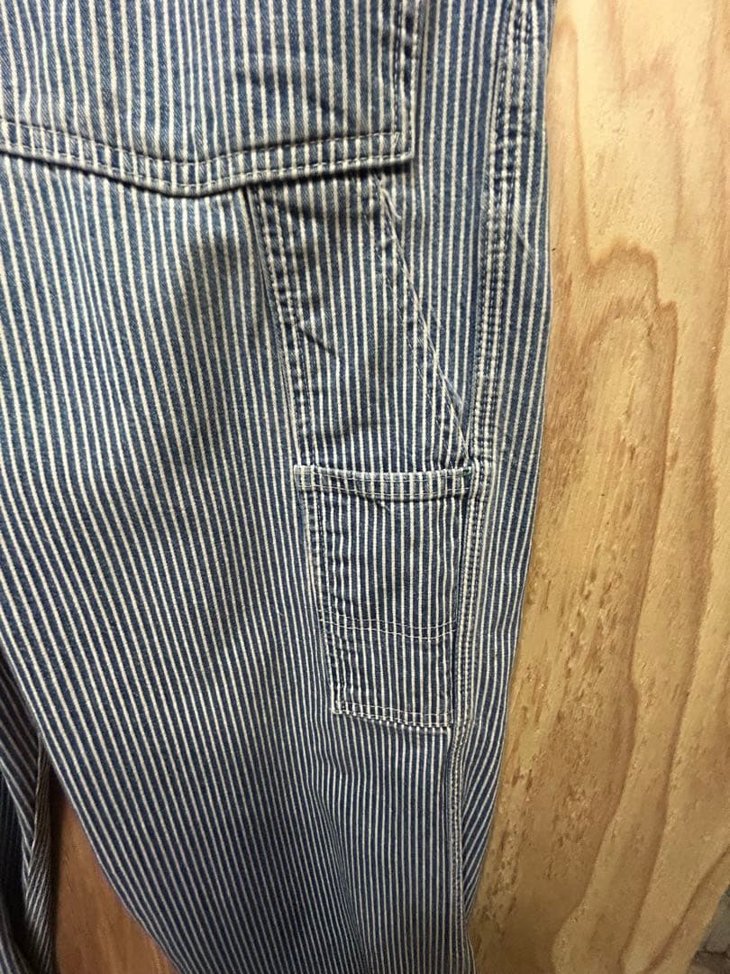 激レア70s OSHKOSH オシュコシュ ヒッコリーオーバーオール 38インチ