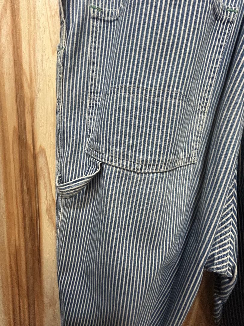 激レア70s OSHKOSH オシュコシュ ヒッコリーオーバーオール 38インチ