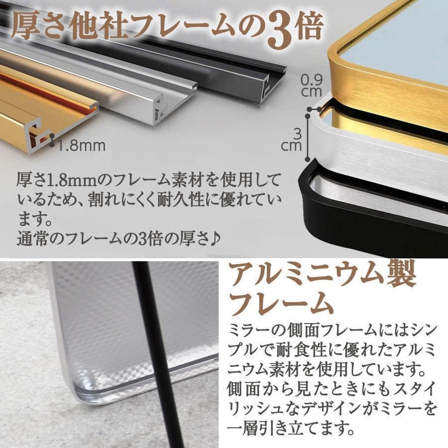スタンドミラー 鏡 全身 鏡 壁掛け 姿見鏡B975全身鏡 アーチ形 ブラクー