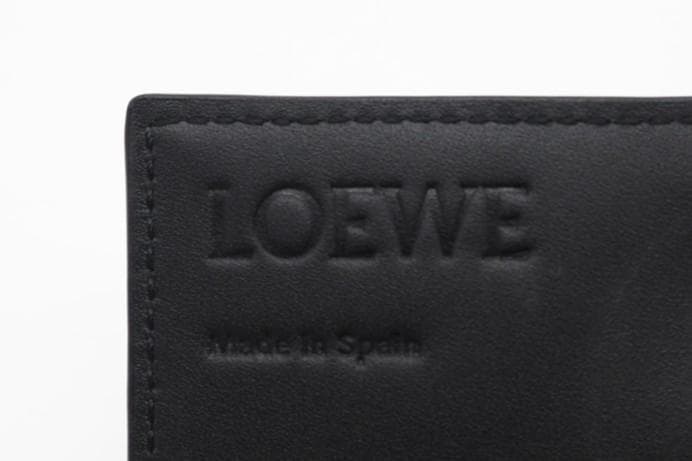 LOEWE 二つ折りカードケース アナグラム ビジネスカードホルダー グレー 美