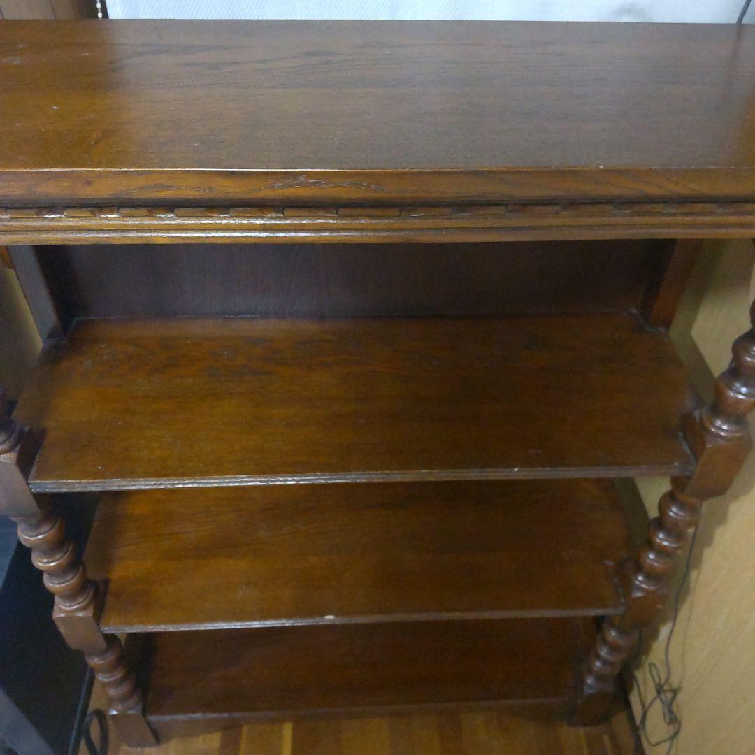 木製4段シェルフ ダークブラウン