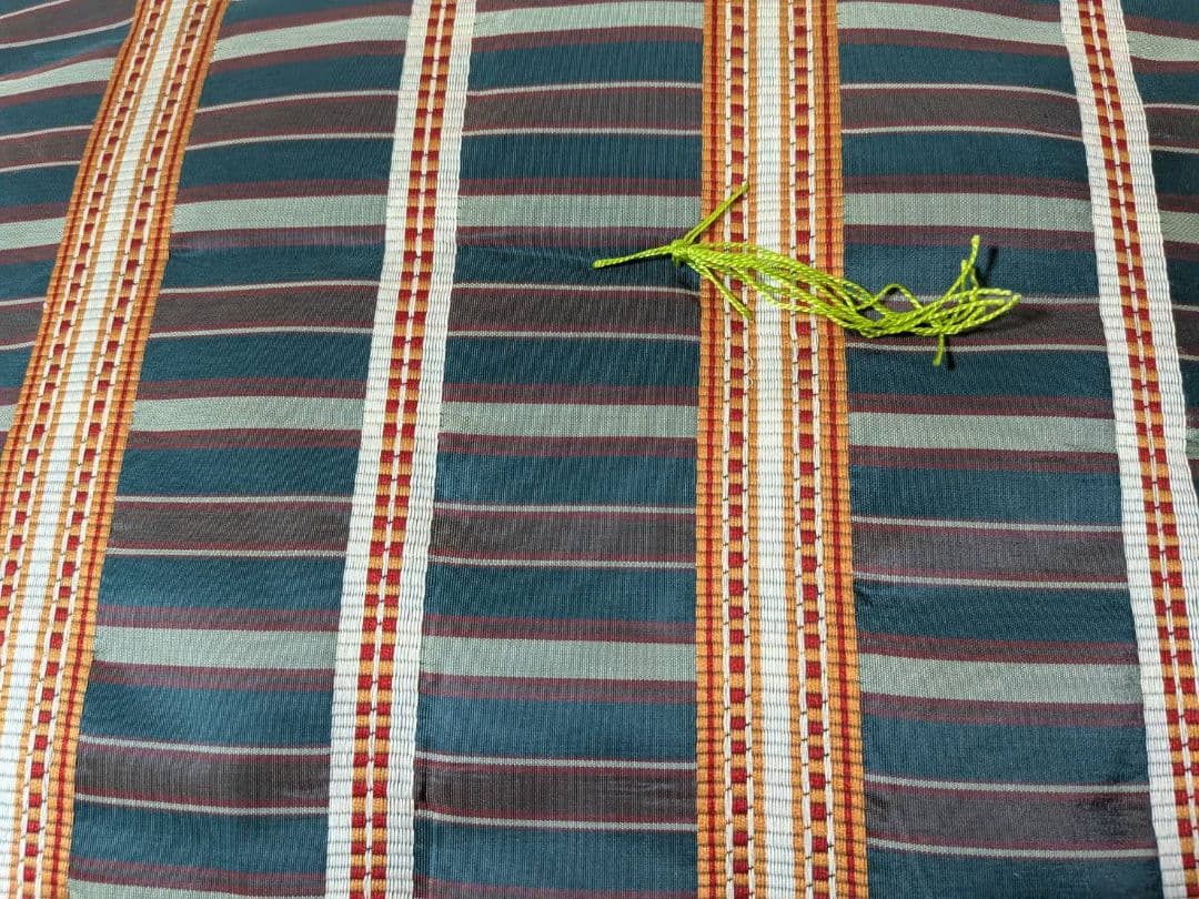 茶会席用座布団　吉野間道裂(緑)　五枚組