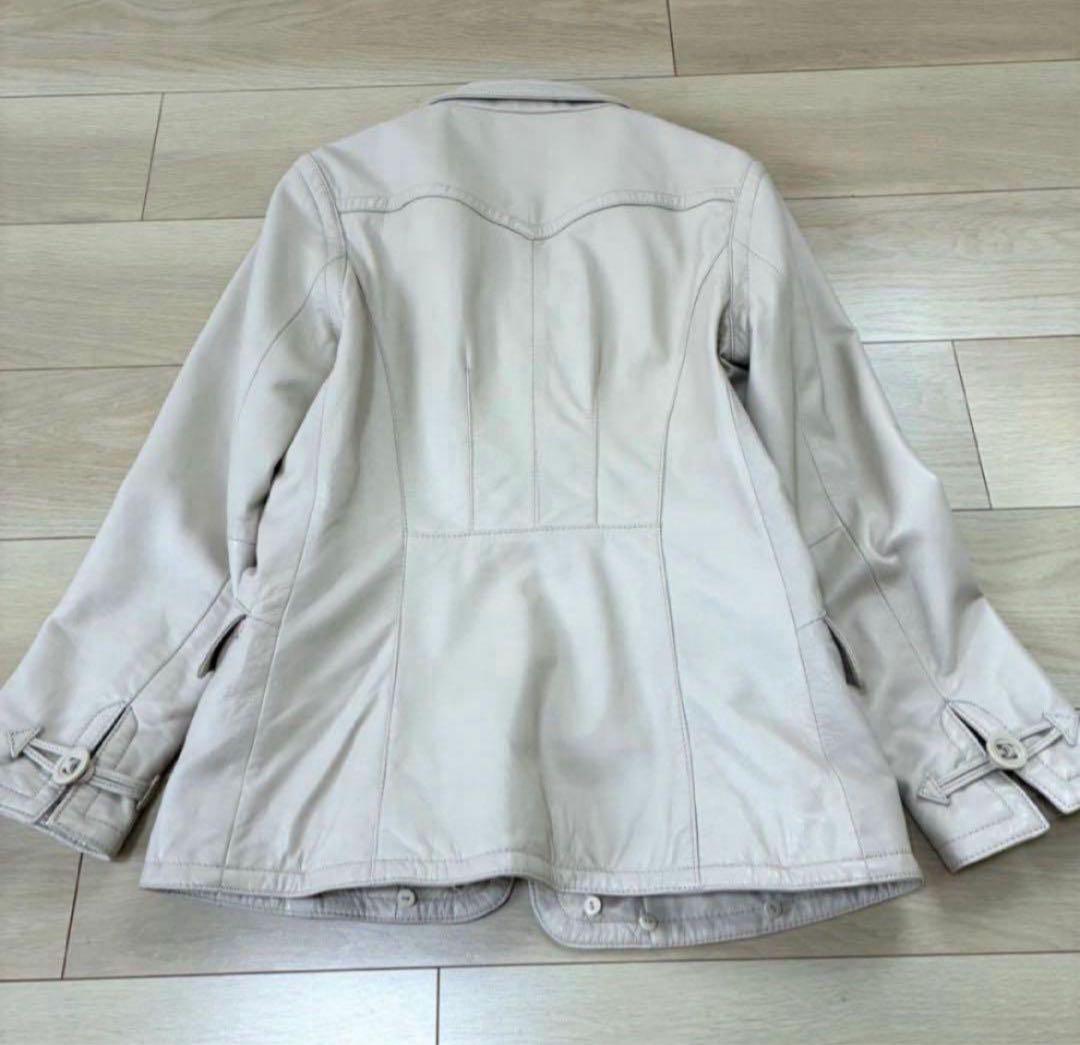 高級感✨LAZO ラムレザージャケット フォックスファー 2way ホワイト