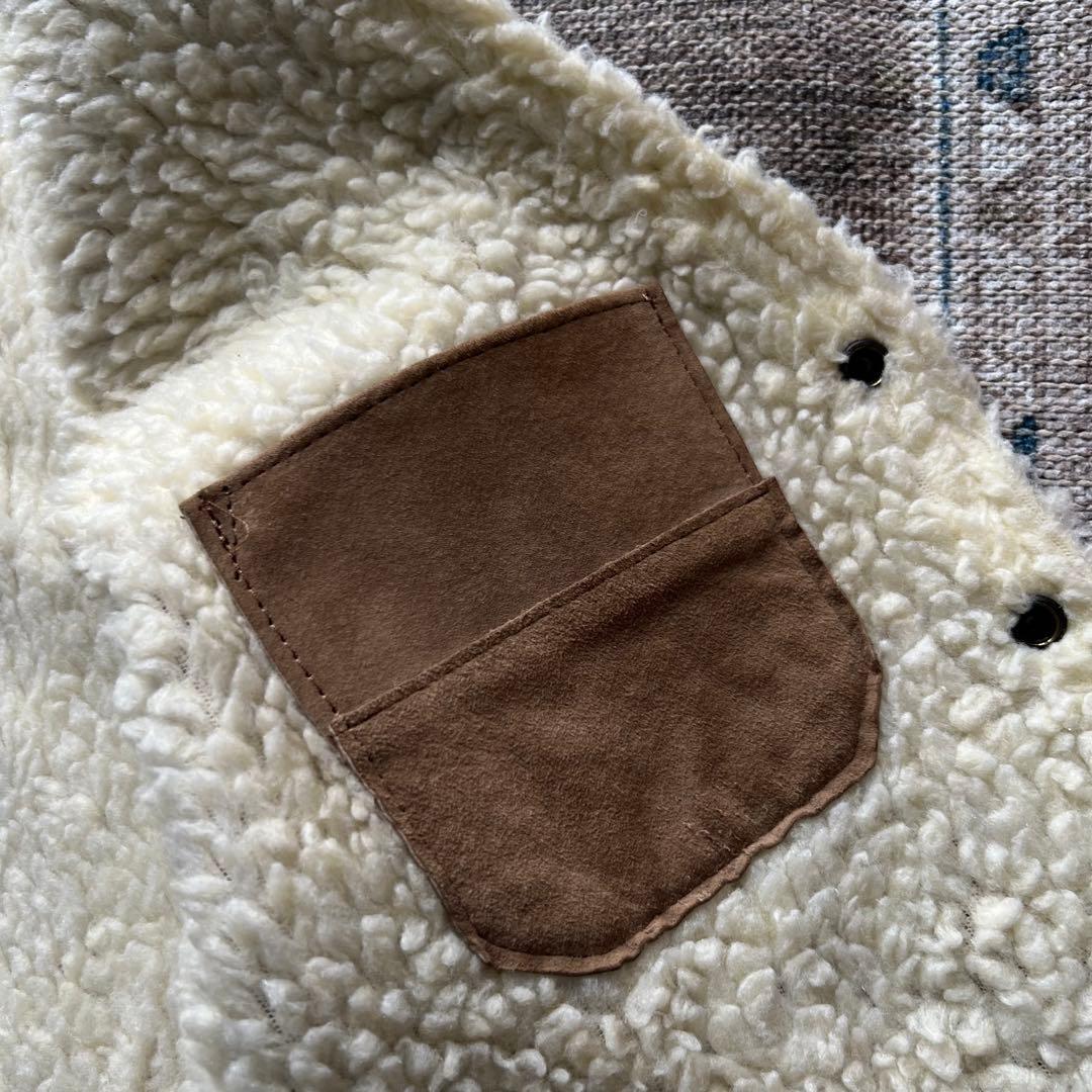 60-70s vintage baja california 裏ボアレザーベスト